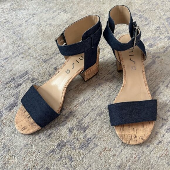 Unisa Size 8 Denim Heels - Picture 2 of 3